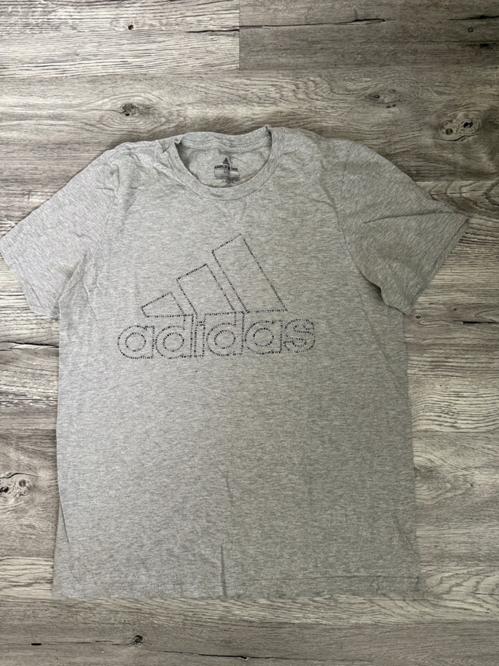 adidas Light Grey Short Sleeve Logo Tee